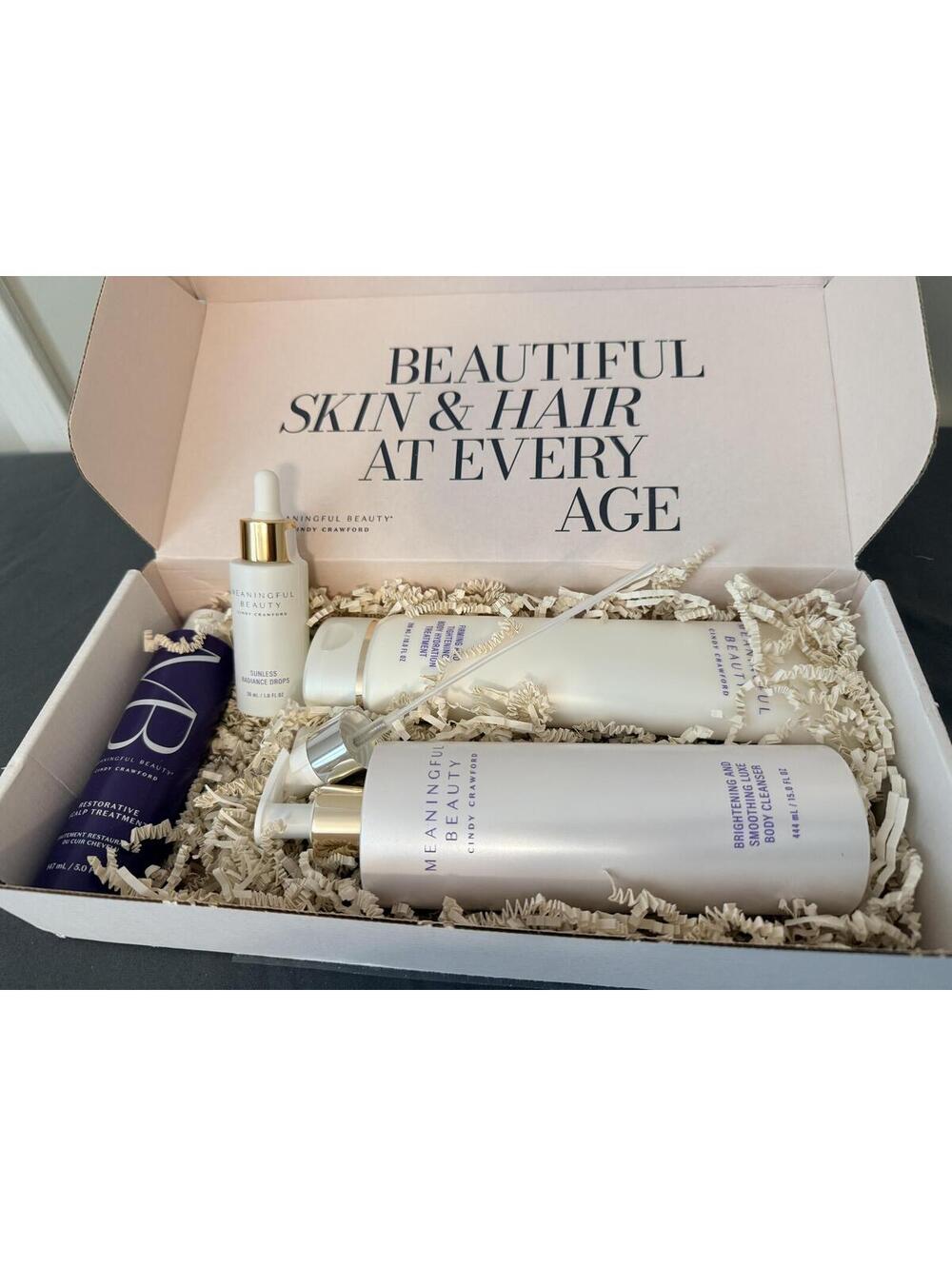 Meaningful Beauty Cindy Crawford Skin & Hair Care Gift Set Bundle